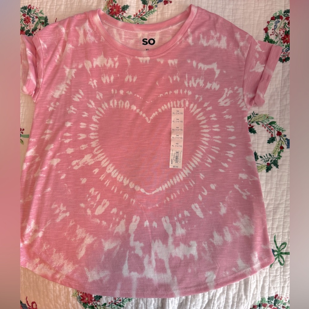 NEW Condition SO shirt. Color pink & white, size XL ( 14/16 )